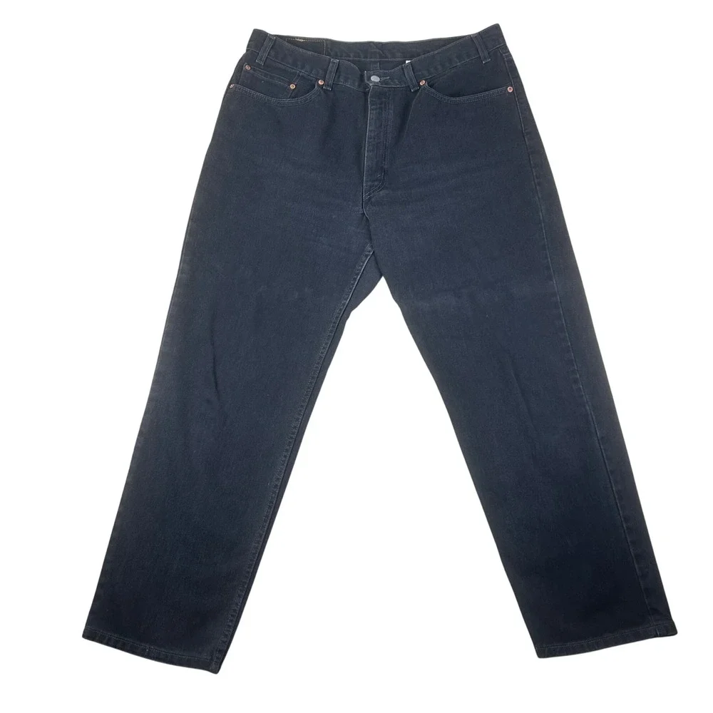 Vintage Levis 550 Mens Black Relaxed Fit Tapered Leg Jeans Made in‎ USA W38 L30